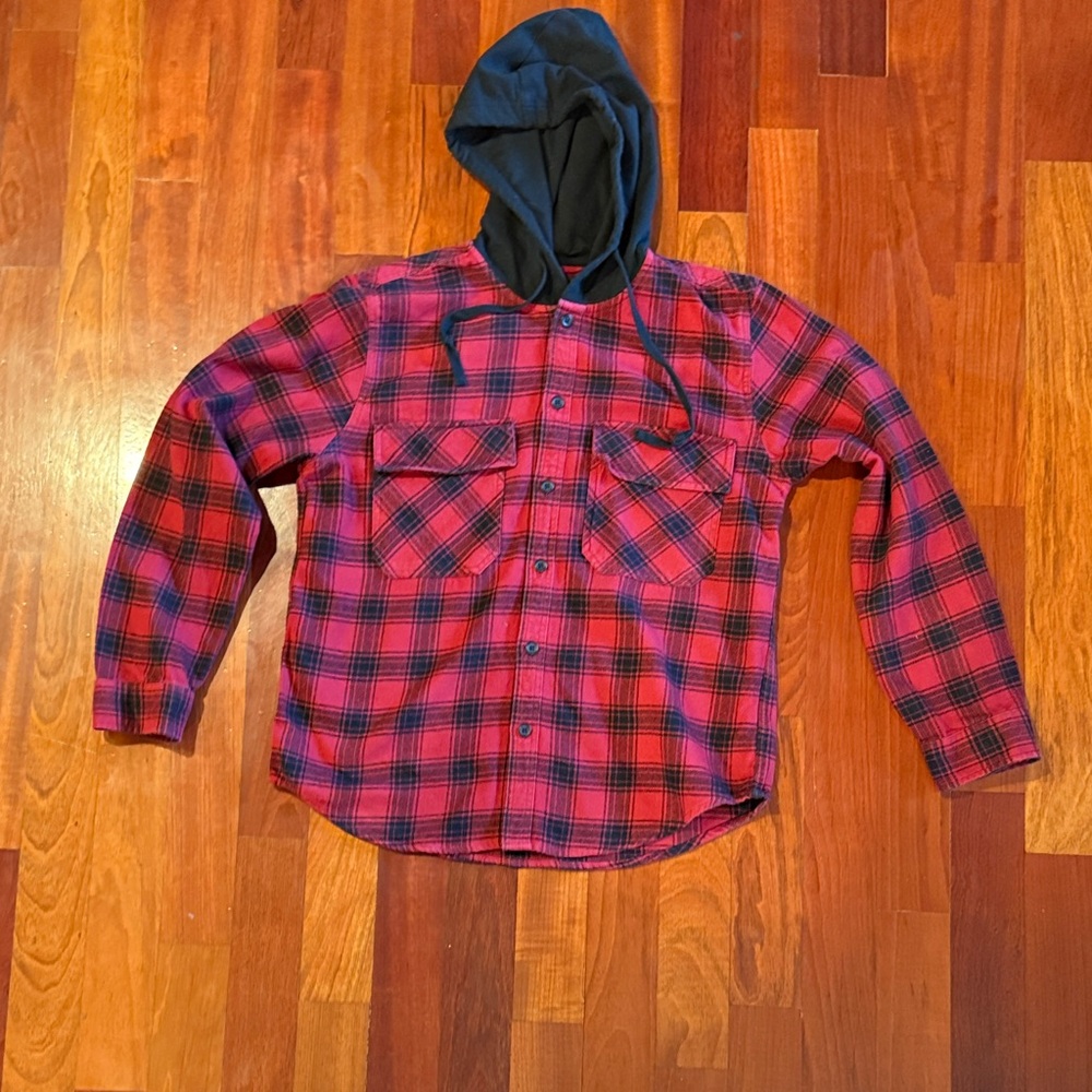 Original Use Red and Black Checkered Hoodie